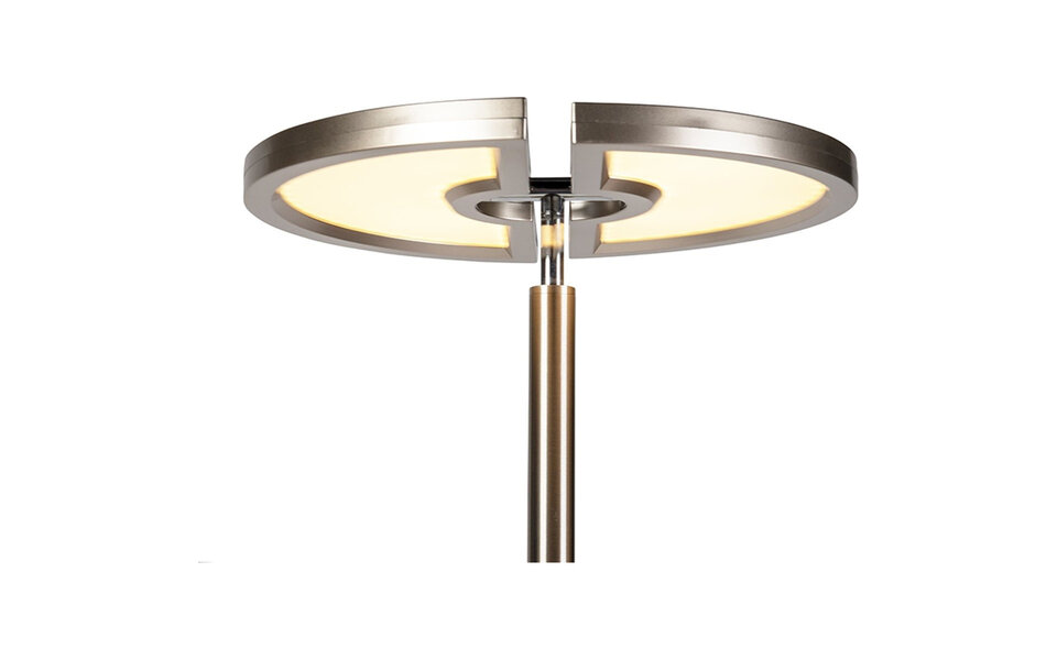 HLW LED LED Floor Lamp Trion Spat 20W + 3W - Dimmable, Adjustable Color & Matte Chrome HLW LED LED Floor Lamp Trion Spat 20W + 3W - Dimmable, Adjustable Color & Matte Chrome