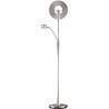 HLW LED Dimmable LED Floor Lamp Trion Qubico 34W - Matte Nickel, 2-light, Adjustable Color