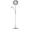 HLW LED Dimmable LED Floor Lamp Trion Qubico 34W - Matte Nickel, 2-light, Adjustable Color