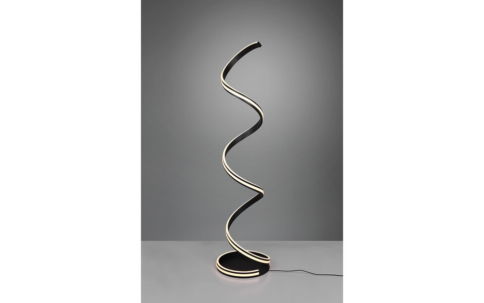HLW LED Trion Sunico 34W Dimmable LED Floor Lamp - Matte Black, Adjustable Color & Aluminum