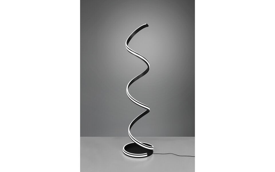 HLW LED Trion Sunico 34W Dimbare LED Vloerlamp - Mat Zwart, Aanpasbare Kleur & Aluminium