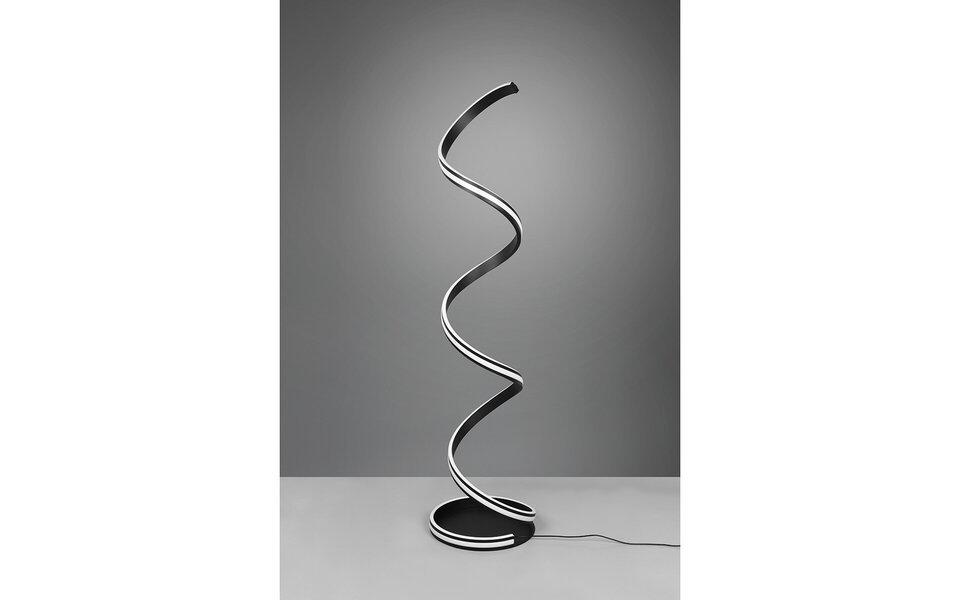 HLW LED Trion Sunico 34W Dimbare LED Vloerlamp - Mat Zwart, Aanpasbare Kleur & Aluminium