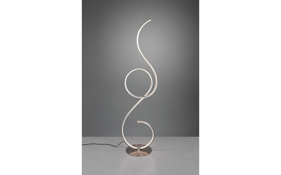 HLW LED Dimmable LED Floor Lamp Trion Jivino 23W - Round, Matte Nickel & Adjustable Color HLW LED Dimmable LED Floor Lamp Trion Jivino 23W - Round, Matte Nickel & Adjustable Color