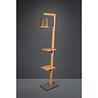 HLW LED LED Floor Lamp Rodano - Matte Brown Wooden Floor Lamp with E27 Fitting & Foot Switch
