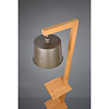 HLW LED LED Floor Lamp Rodano - Matte Brown Wooden Floor Lamp with E27 Fitting & Foot Switch