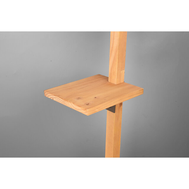 HLW LED LED Floor Lamp Rodano - Matte Brown Wooden Floor Lamp with E27 Fitting & Foot Switch