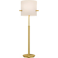 LED Floor Lamp Trion Coleno - Matte Gold Floor Lamp with E27 Fitting and Adjustable Height