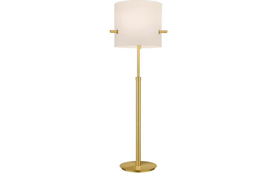 HLW LED LED Floor Lamp Trion Coleno - Matte Gold Floor Lamp with E27 Fitting and Adjustable Height