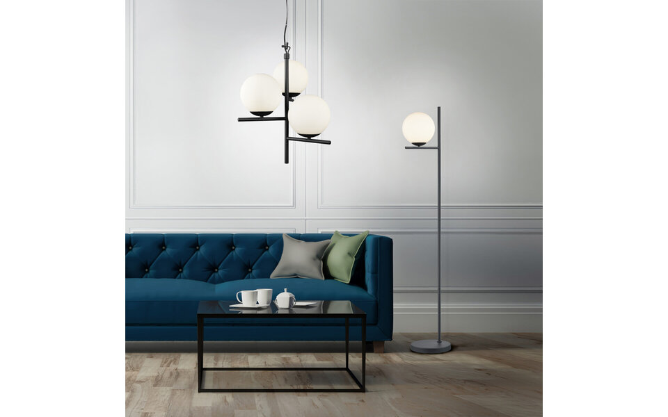 HLW LED Modern LED Floor Lamp Trion Pora - Matte Black Aluminum, E14 Socket HLW LED Modern LED Floor Lamp Trion Pora - Matte Black Aluminum, E14 Socket