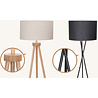 HLW LED LED Floor Lamp Aigi Romino - Black Floor Lamp with E27 Fitting and Foot Switch