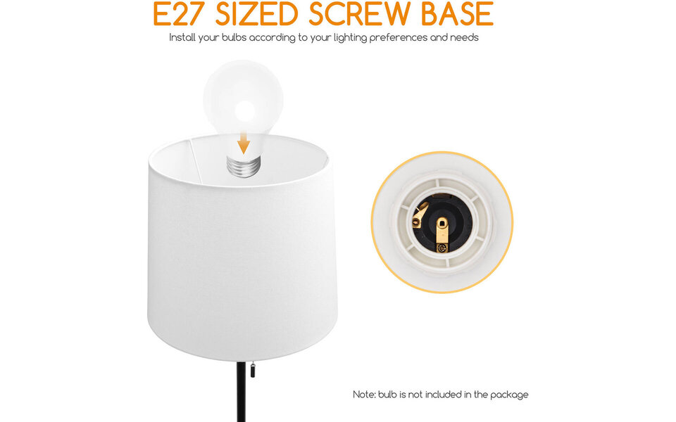 HLW LED LED Vloerlamp Aigi Rosa - Zwarte & Witte Aluminium Vloerlamp met E27 Fitting