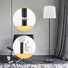 HLW LED LED Floor Lamp Aigi Rosa - Black & White Aluminum Floor Lamp with E27 Socket
