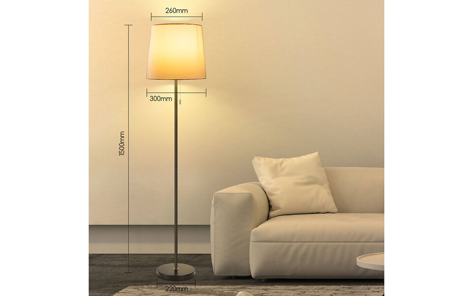 HLW LED LED Floor Lamp Aigi Rosa - Black & White Aluminum Floor Lamp with E27 Socket