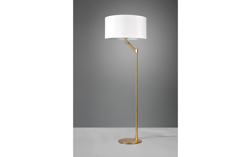 HLW LED Elegant LED Floor Lamp Matte Gold - Trion Cindy Floor Lighting with E27 Fitting