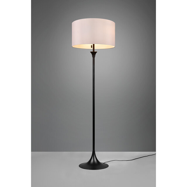 HLW LED LED Floor Lamp Trion Safari - Matte Black, 3-Light Round, E27 Fitting
