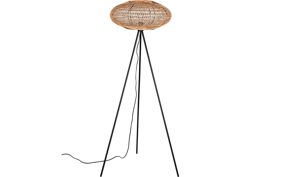 HLW LED LED Floor Lamp Trion Eddie - Matte Black Metal Floor Lamp with E27 Socket