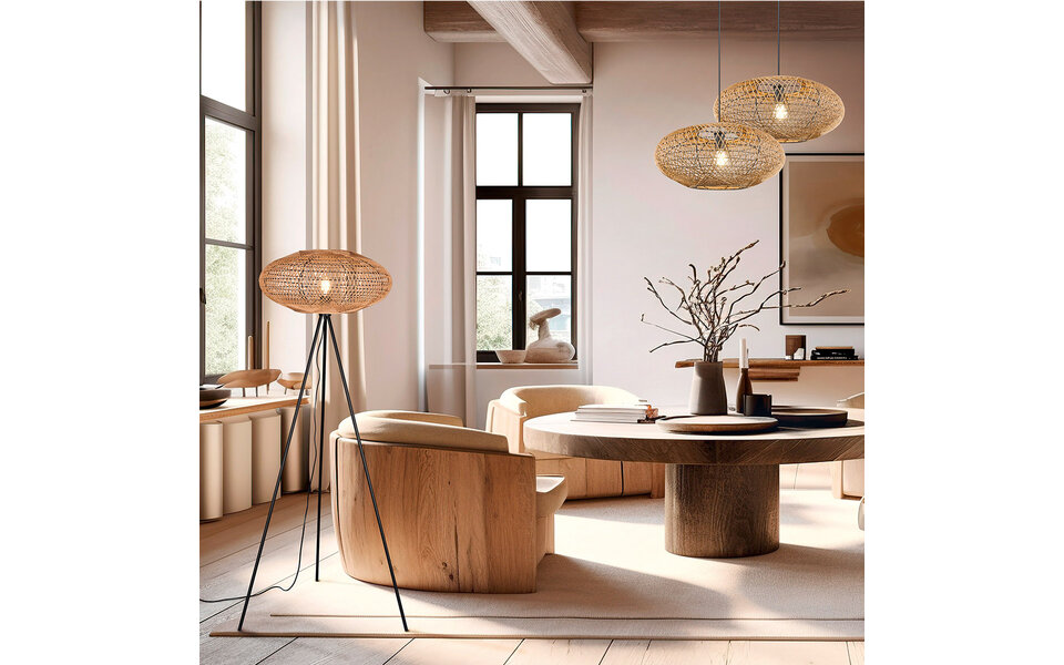 HLW LED LED Vloerlamp Trion Eddie - Mat Zwart Metalen Vloerlamp met E27 Fitting HLW LED LED Vloerlamp Trion Eddie - Mat Zwart Metalen Vloerlamp met E27 Fitting