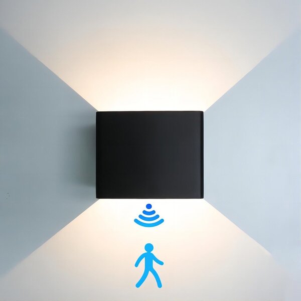 HLW LED Draadloze LED Wandlamp met Bewegingssensor - Warm Wit 2700K - Aluminium & Oplaadbaar HLW LED Draadloze LED Wandlamp met Bewegingssensor - Warm Wit 2700K - Aluminium & Oplaadbaar