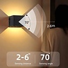 HLW LED Wireless LED Wall Lamp with Motion Sensor - Warm White 2700K - Aluminum & Rechargeable