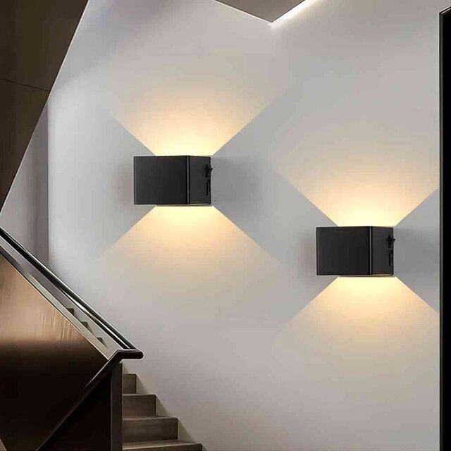 HLW LED Wireless LED Wall Lamp with Motion Sensor - Warm White 2700K - Aluminum & Rechargeable