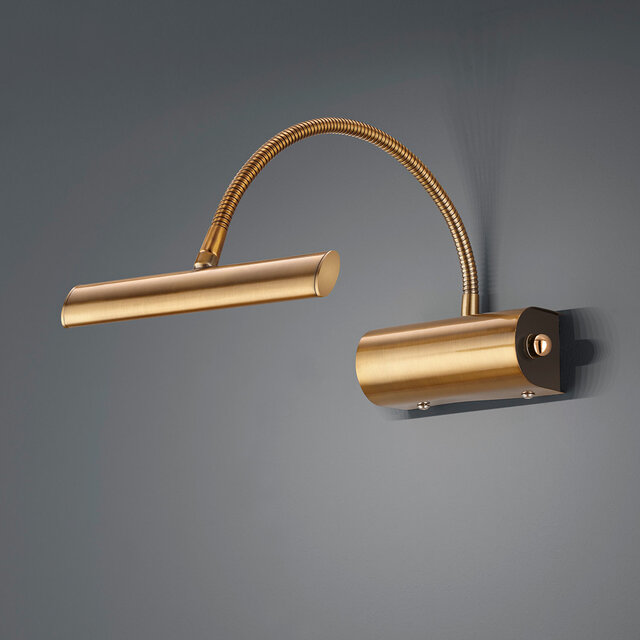 Dimbare LED wandlamp in oud brons met 4W vermogen en warm wit licht van 3000K, instelbaar lichtspectrum