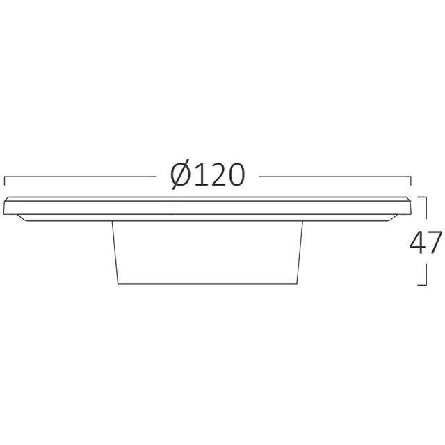 HLW LED Witte LED Wandlamp Brinton Plinto - 8W LED, Warm Wit 2700K-3000K, Waterdicht IP65