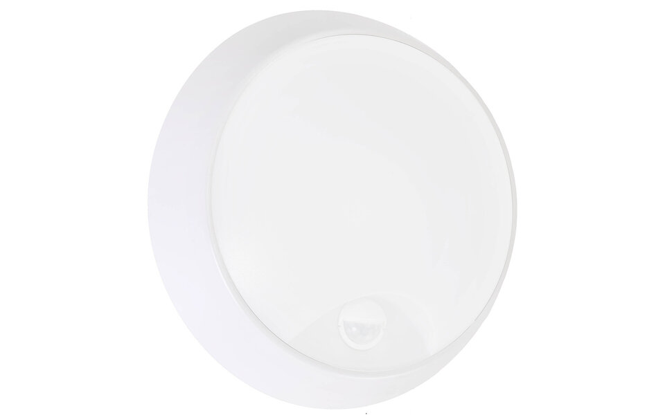 HLW LED LED Wandlamp met Sensor 20W - Koud Wit 6500K, IP54, Rond, Witte Vloerlamp & LED lamp