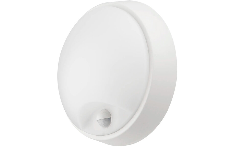 HLW LED LED Wall Lamp with Sensor 20W - Cool White 6500K, IP54, Round, White Floor Lamp & LED Lamp