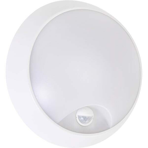 HLW LED LED Wandlamp met Sensor 20W - Koud Wit 6500K, IP54, Rond, Witte Vloerlamp & LED lamp