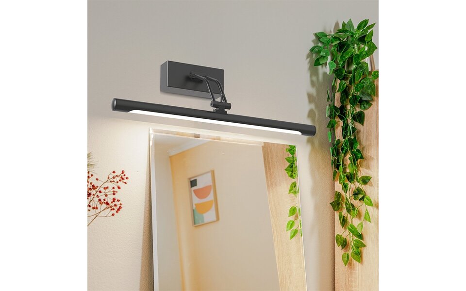 HLW LED Adjustable LED Floor Lamp in Black & White with 8W LED and Warm White 2700K–3000K