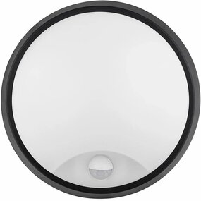 LED wandlamp | 20W | 1600 lm | 4500K | Rond | Zwart | Sensor LED wandlamp | 20W | 1600 lm | 4500K | Rond | Zwart | Sensor