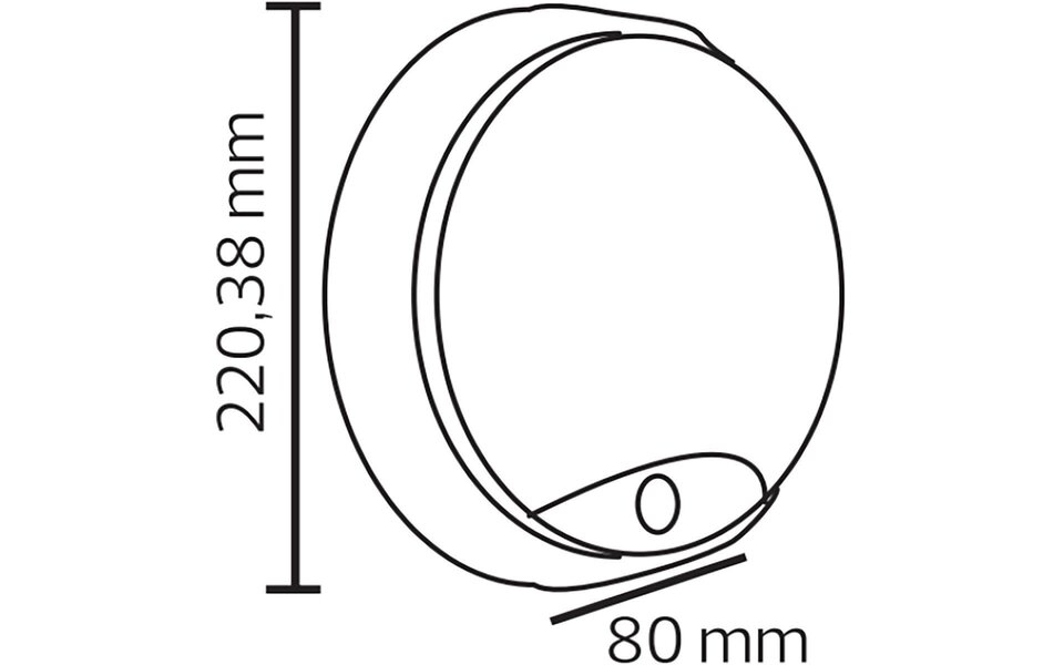 HLW LED LED Wall Lamp with Sensor Kozolux Sorta 20W - Black & White, Round, 1600lm Natural White