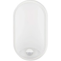 LED wandlamp | 15W | 6500K | IP54 | Sensor | Ovaal | Wit