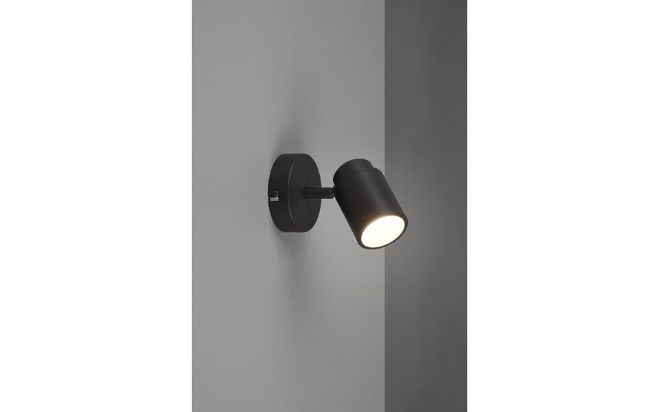 HLW LED LED Wall Spotlight Trion Artion - Matte Black, GU10 Fitting, Waterproof IP44