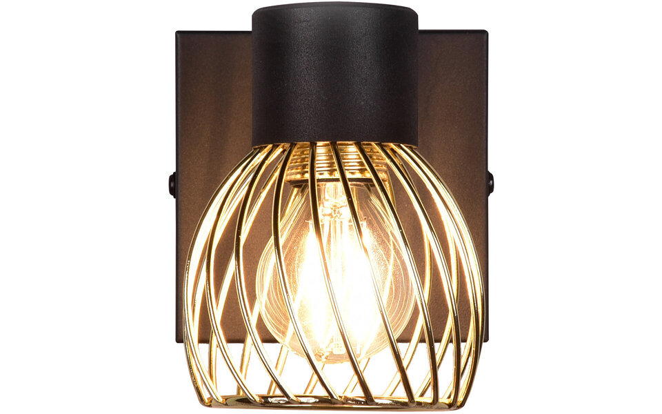 HLW LED LED Wandspot Zwart-Goud - Elegante LED Lamp, Vloerlamp en Spot