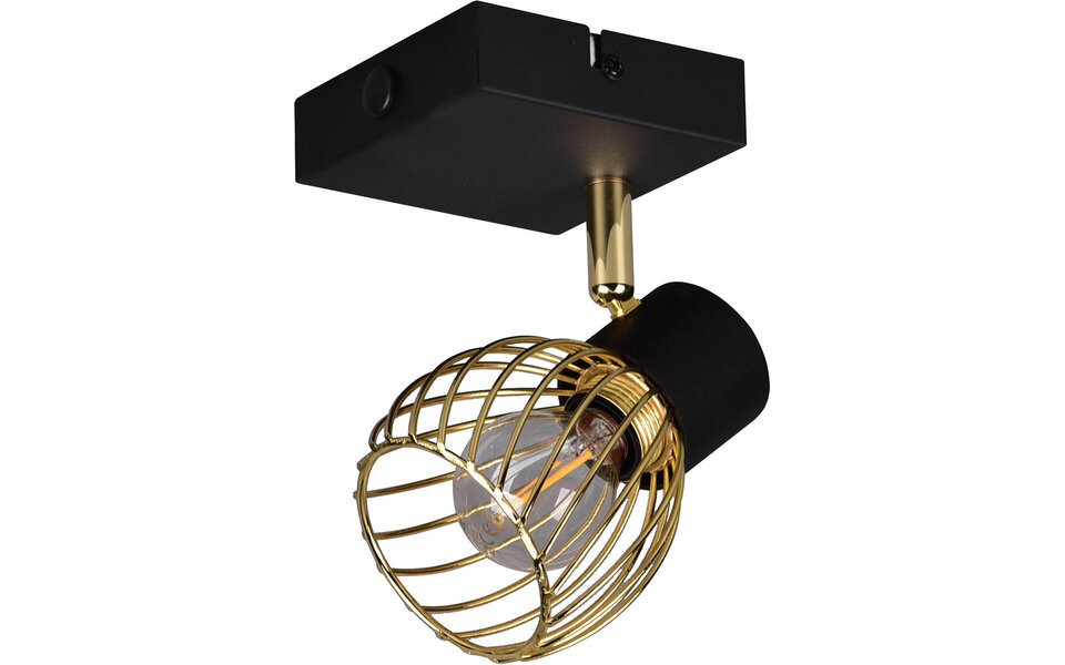 HLW LED LED Wandspot Zwart-Goud - Elegante LED Lamp, Vloerlamp en Spot