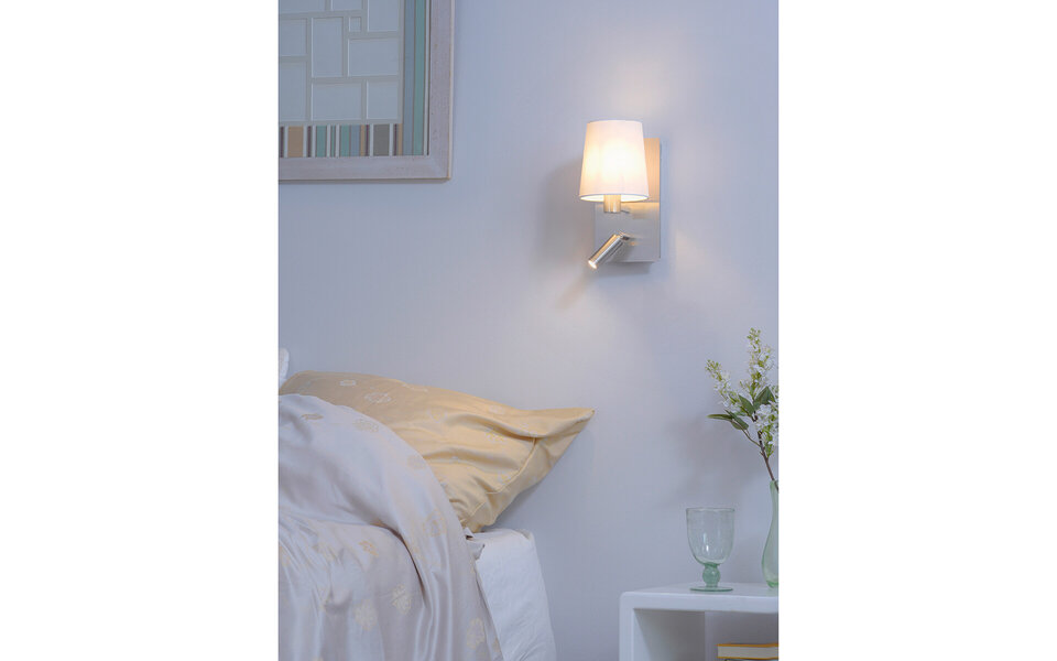 HLW LED LED Wandlamp Trion Marion – 3W LED, Warm Wit 3000K, Mat Nikkel, OSRAM LEDs