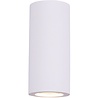 Ronde mat witte LED wandlamp met GU10 fitting en up & down lichtfunctie, 2x10W vermogen