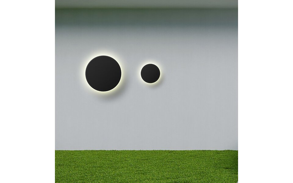 HLW LED LED Wall Lamp Brinton Plinto 8W IP65 - Warm White 3000K - Black and White Floor Lamp Options