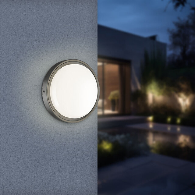 HLW LED LED Wandlamp met Bewegingssensor, 18W, IP65 Waterdicht - Zwart, Natuurlijk Wit