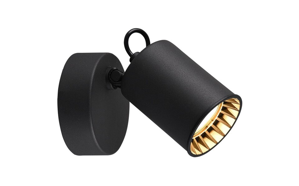 HLW LED LED Wandspot Trion Pirlo - Mat Zwarte LED Vloerlamp met GU10 Fitting