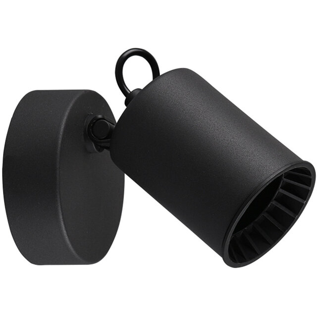 HLW LED LED Wandspot Trion Pirlo - Mat Zwarte LED Vloerlamp met GU10 Fitting