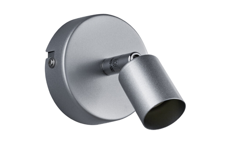 HLW LED LED wall spotlight Trion Pamo with GU10 fitting - Matte titanium, aluminum, 1 light