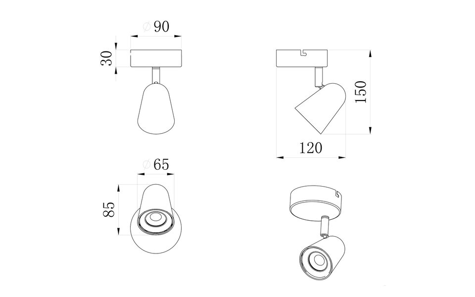 HLW LED LED Wandspot Mat Wit 3W - Warm Wit 3000K - Energiezuinig & Warm Wit Licht
