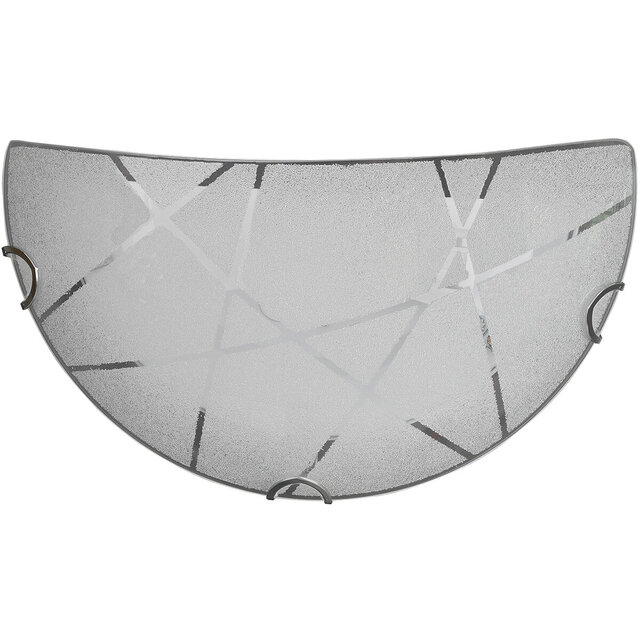 Ronde matwitte LED wandlamp van glas met E27 fitting en modern design tot 40W