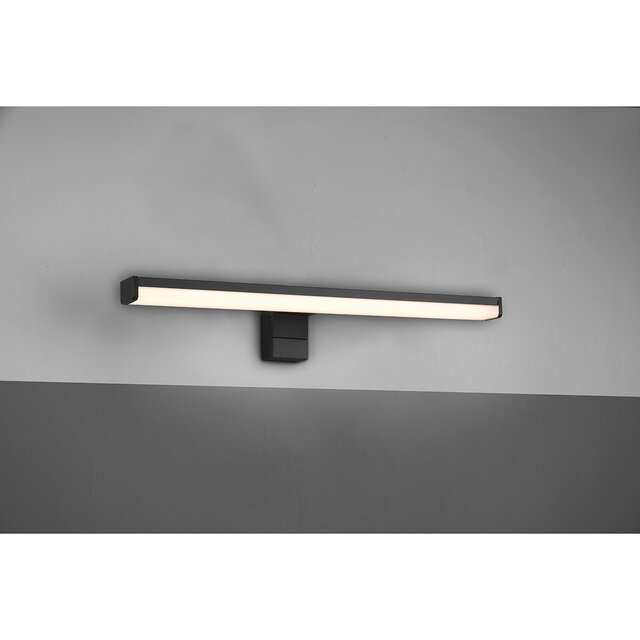 HLW LED LED Spiegelverlichting Mat Zwart - Warm Wit 3000K - Spatwaterdicht IP44 - 7.5W LED
