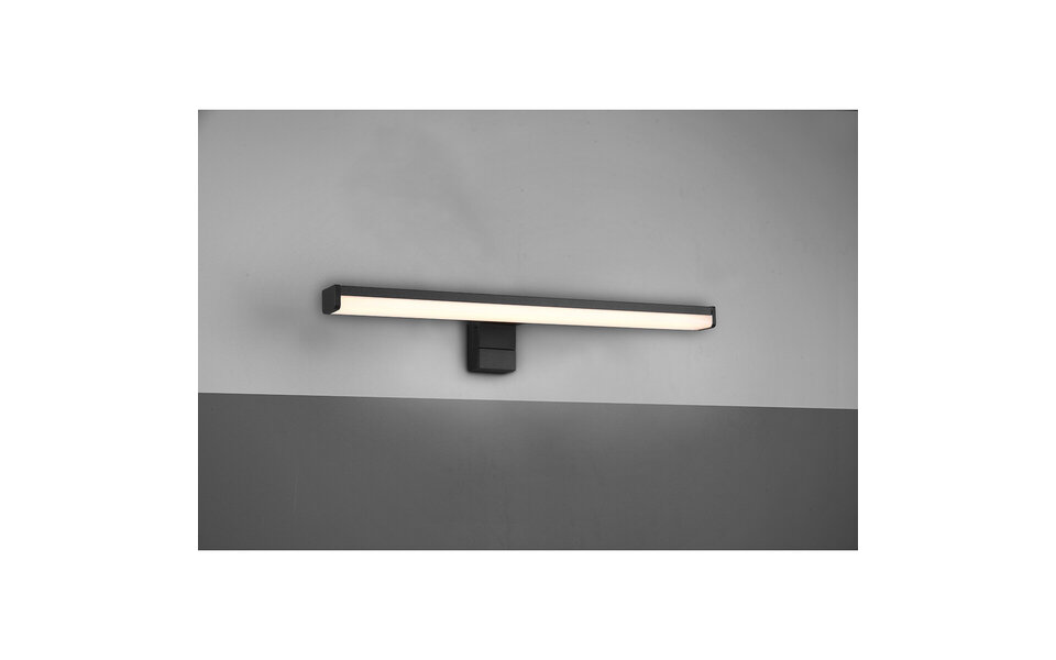 HLW LED LED Spiegelverlichting Mat Zwart - Warm Wit 3000K - Spatwaterdicht IP44 - 7.5W LED