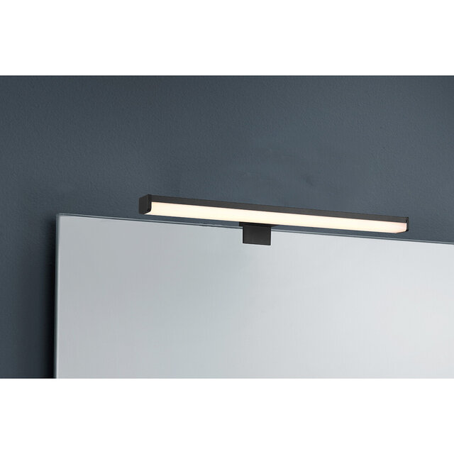 HLW LED LED Spiegelverlichting Mat Zwart - Warm Wit 3000K - Spatwaterdicht IP44 - 7.5W LED