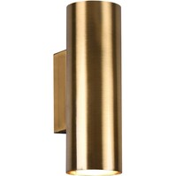 LED wall lamp | 2x5W | GU10 | Matte gold | Round | Up & Down