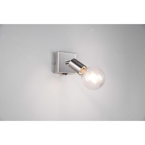 HLW LED LED Wandspot Trion Zuncka - Mat Nikkel Aluminium, E27 Fitting, Ideaal als LED Spot HLW LED LED Wandspot Trion Zuncka - Mat Nikkel Aluminium, E27 Fitting, Ideaal als LED Spot